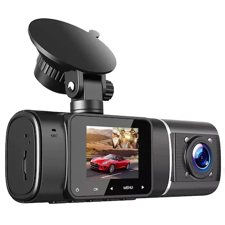 Camera Auto DVR Duala, WOWSTEP®, Ecran LCD, Diagonala 1.5 inch, Full HD, Vedere Nocturna, Rezolutie de 1080p, 170 FOV, Senzor G, Tehnologie HDR, Inregistrare in Bucla