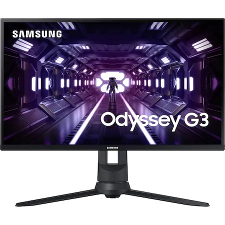 Monitor Gaming VA LED Samsung 24" LF24G35TFWUXEN, Full HD (1920 x 1080), VGA, HDMI, DisplayPort, Pivot, 144 Hz, 1 ms (Negru)