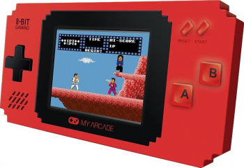 Consola jocuri retro portabila MyArcade Pixel Player 300 de jocuri display color 2.75 inch difuzor integrat port jack 3.5 m