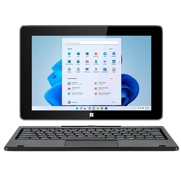Tableta Kruger&Matz KM1089, Procesor Intel® Celeron® N4020, Dual Core, Ecran IPS 10.1", 4GB RAM, 128GB Flash, 2MP, Wi-Fi, Bluetooth, Tastatura inclusa, Windows 11 Pro (Negru)